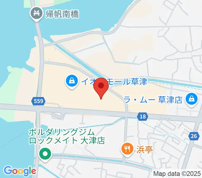 イオンシネマ草津の地図