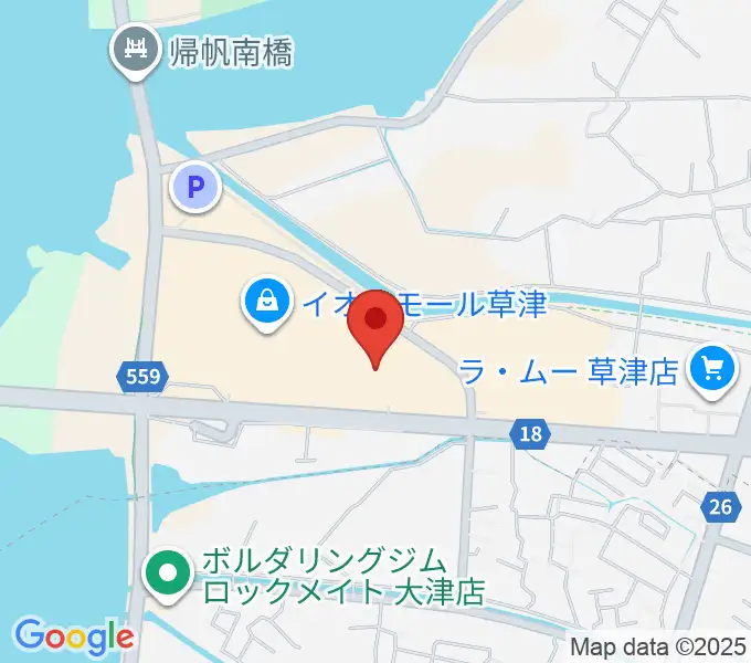 イオンシネマ草津の地図