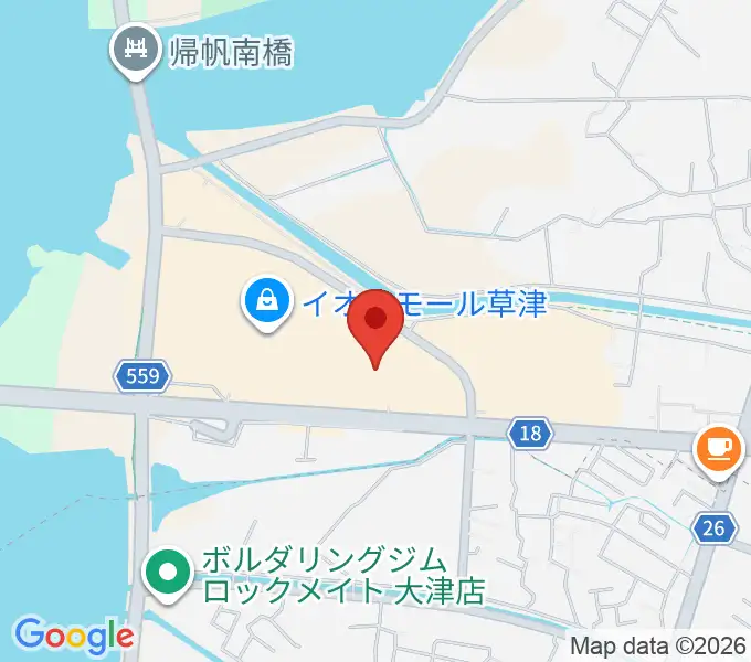 イオンシネマ草津の地図