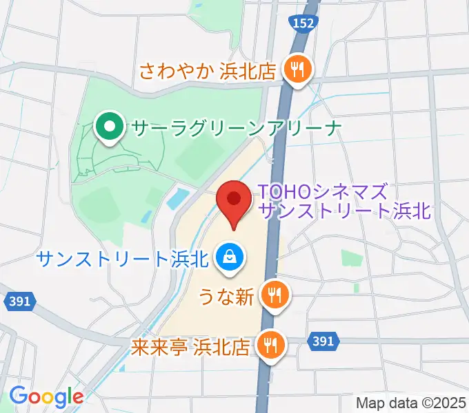 TOHOシネマズサンストリート浜北の地図