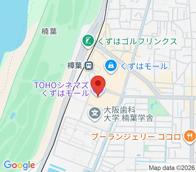 TOHOシネマズくずはモールの地図