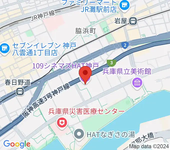 109シネマズHAT神戸の地図