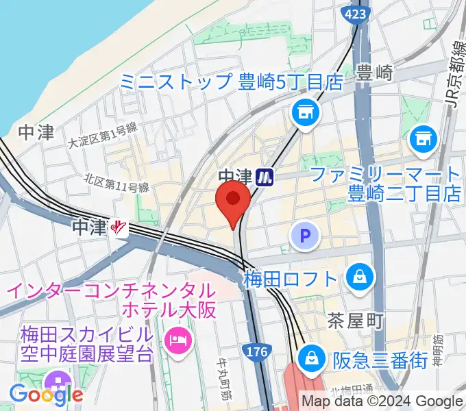 中津Step HALLの地図