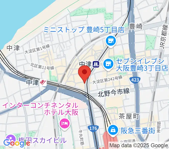 中津Step HALLの地図