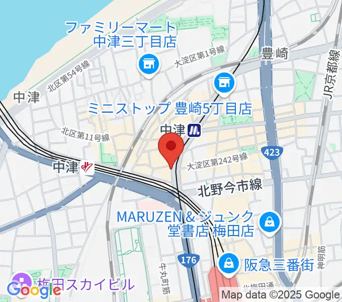 中津Step HALLの地図