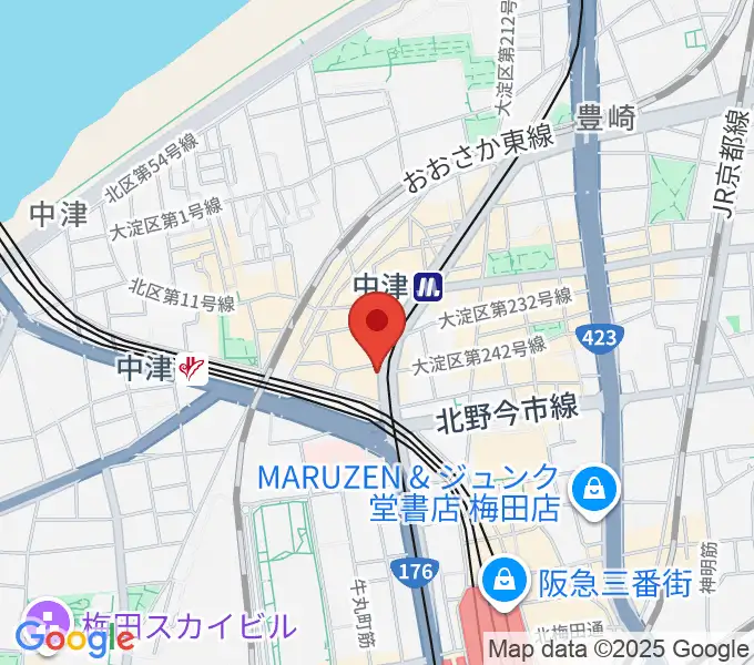 中津Step HALLの地図