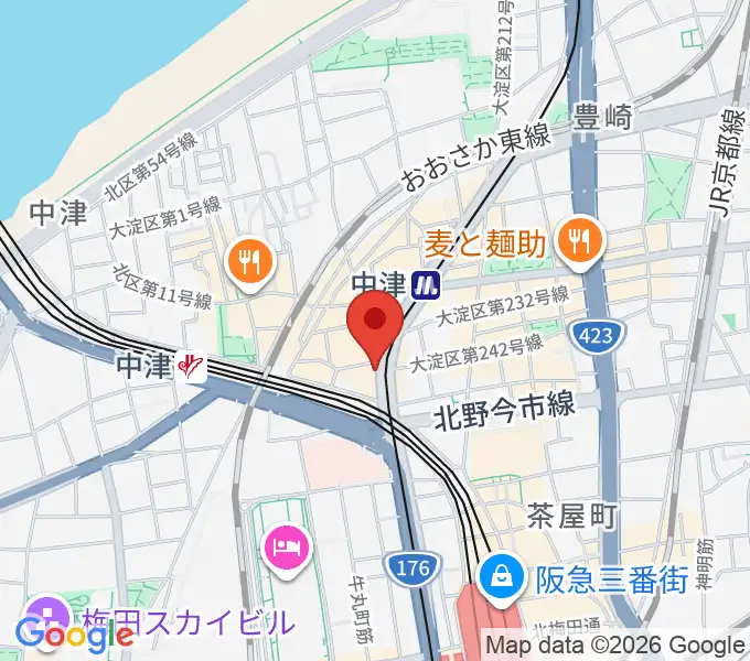 中津Step HALLの地図