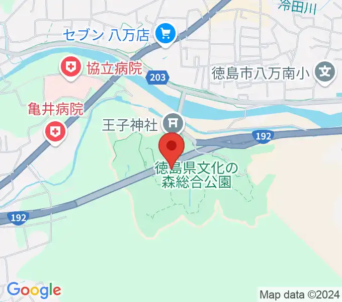 すだちくん森のシアターの地図