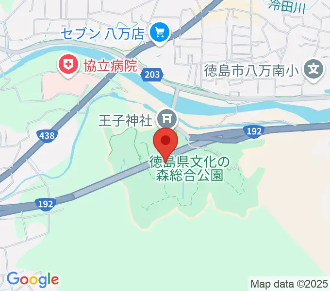 すだちくん森のシアターの地図