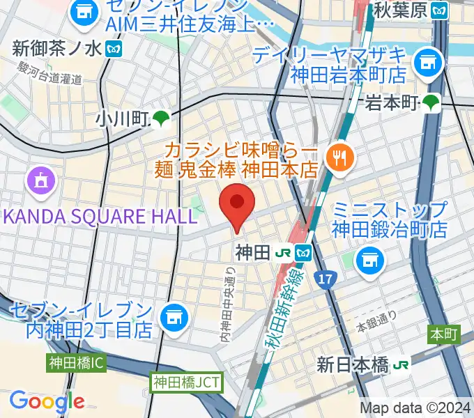 神田 音ステージの地図