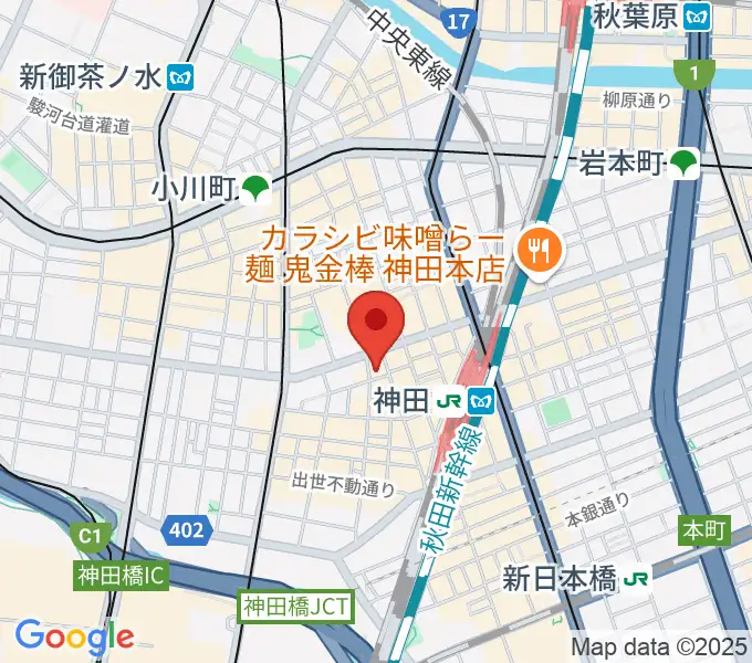 神田 音ステージの地図
