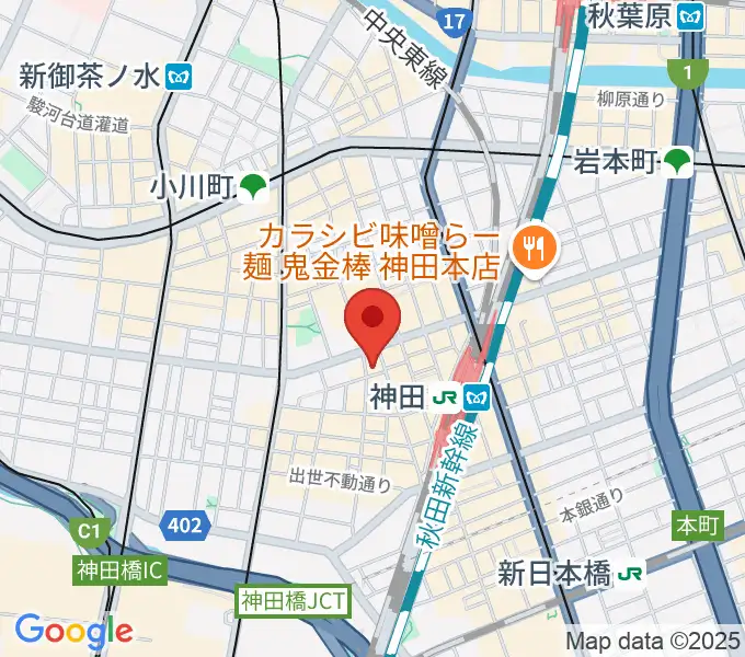 神田 音ステージの地図