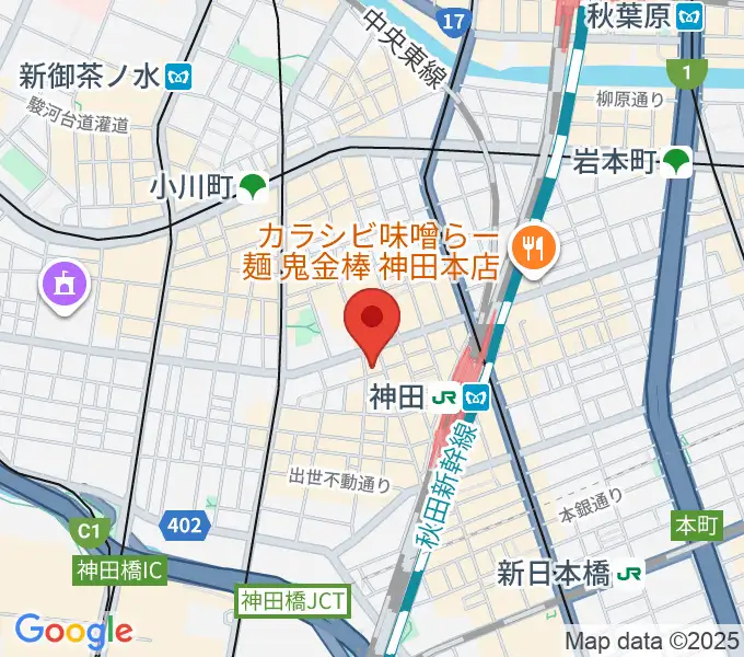 神田 音ステージの地図