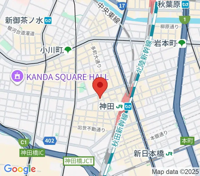 神田 音ステージの地図