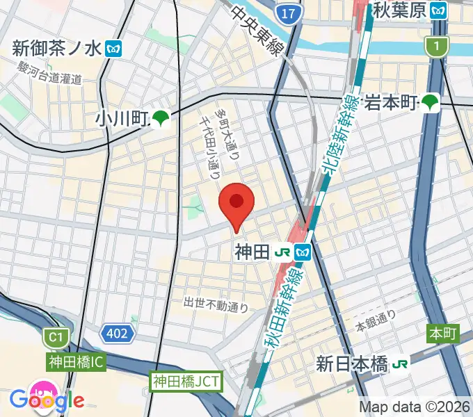 神田 音ステージの地図