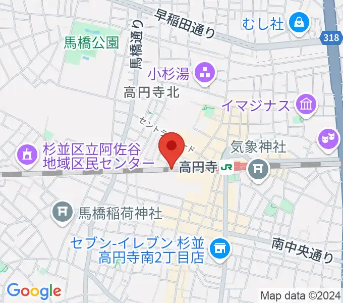 無力無善寺の地図