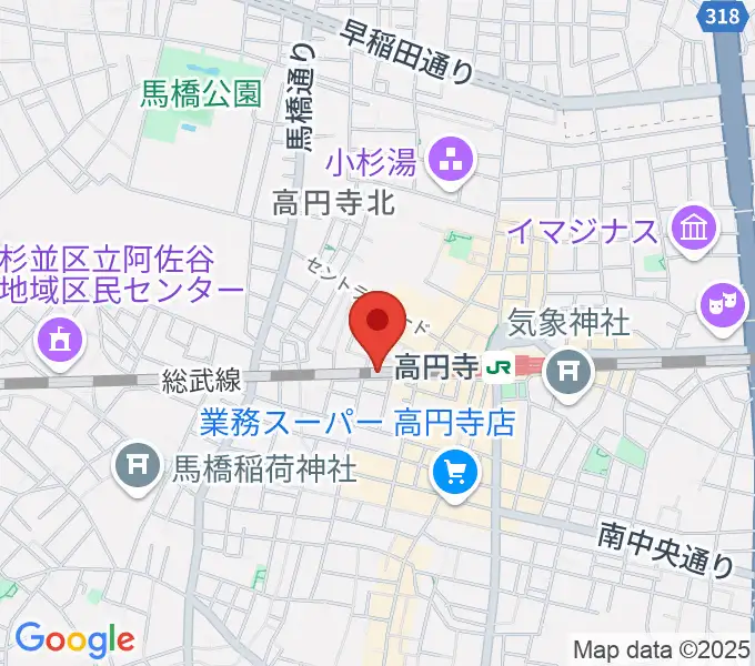 無力無善寺の地図
