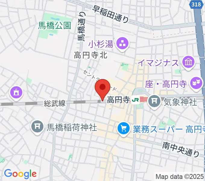 無力無善寺の地図