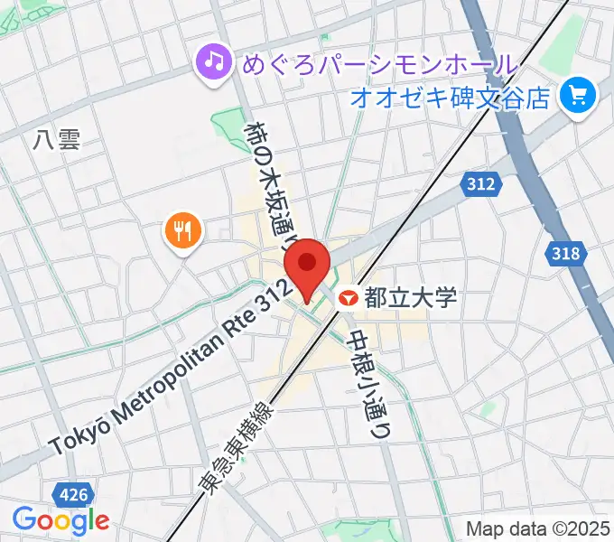 ピアノスタジオノア 都立大店の地図