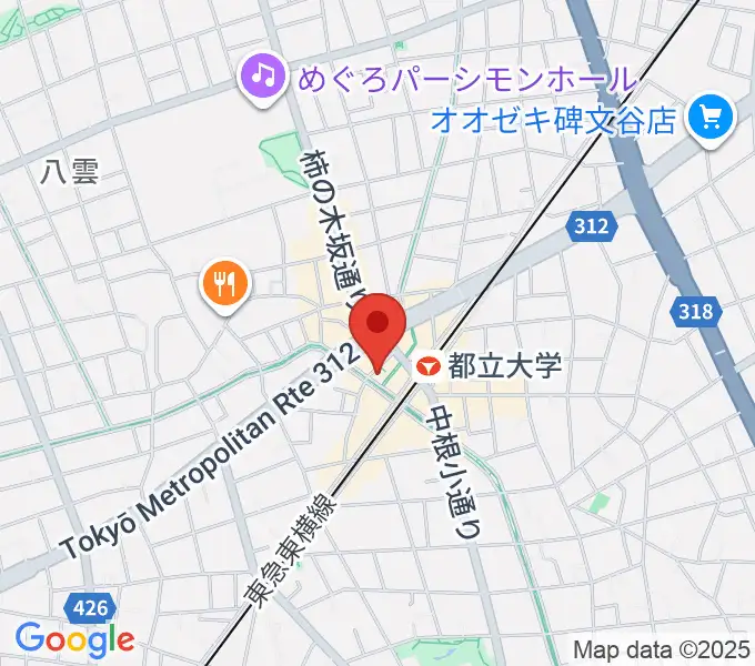 ピアノスタジオノア 都立大店の地図