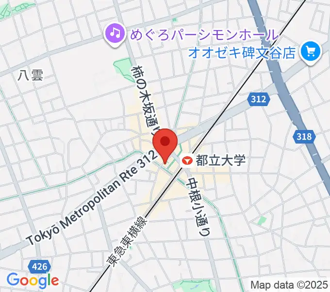 ピアノスタジオノア 都立大店の地図