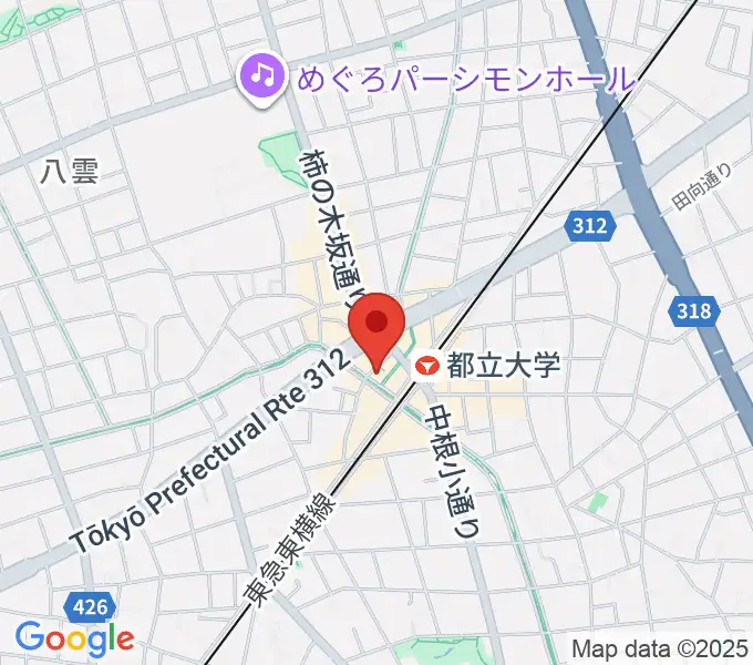 ピアノスタジオノア 都立大店の地図