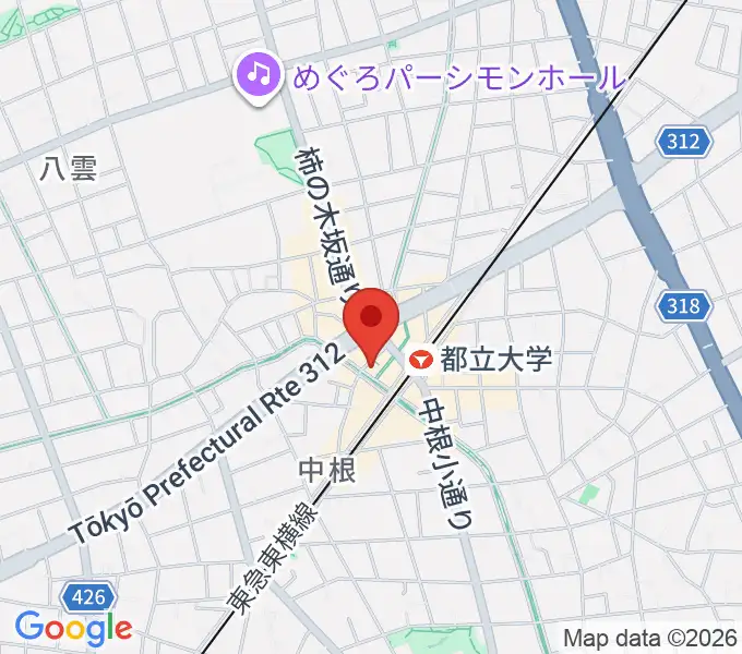 ピアノスタジオノア 都立大店の地図