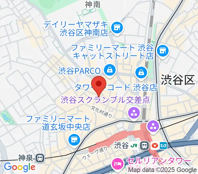 渋谷Club Malcolmの地図