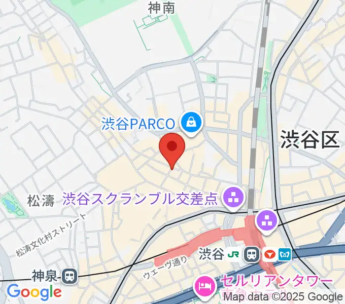 渋谷Club Malcolmの地図