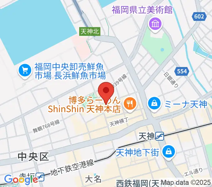 福岡ゴンスタジオの地図
