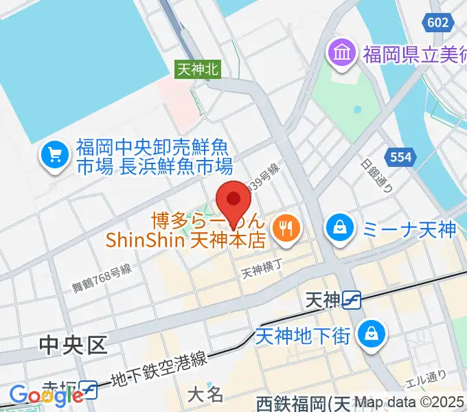 福岡ゴンスタジオの地図