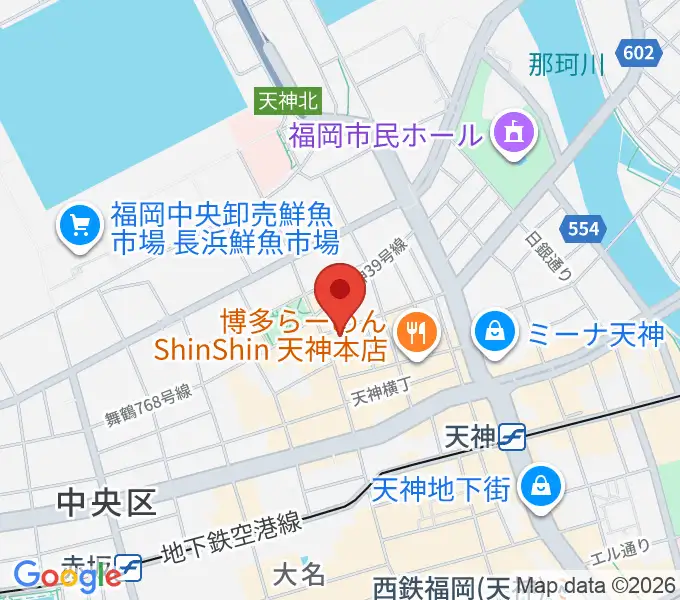 福岡ゴンスタジオの地図