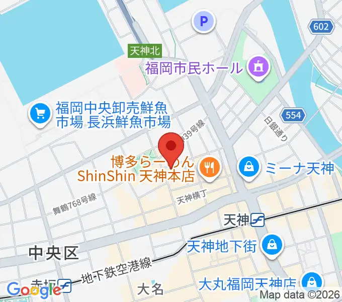 福岡ゴンスタジオの地図