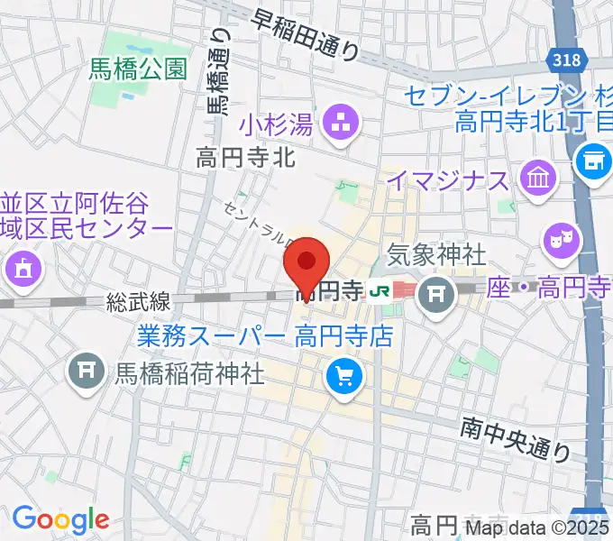 [移転]高円寺円盤の地図