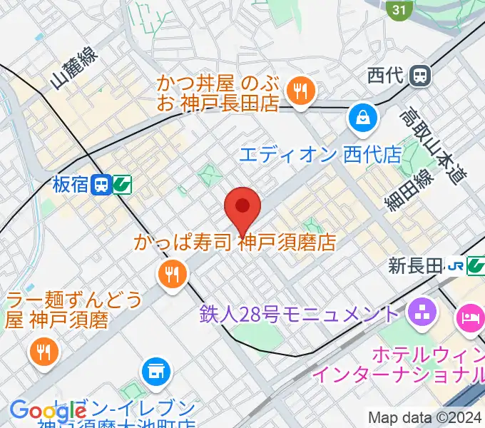 KOBEらぼポルカの地図