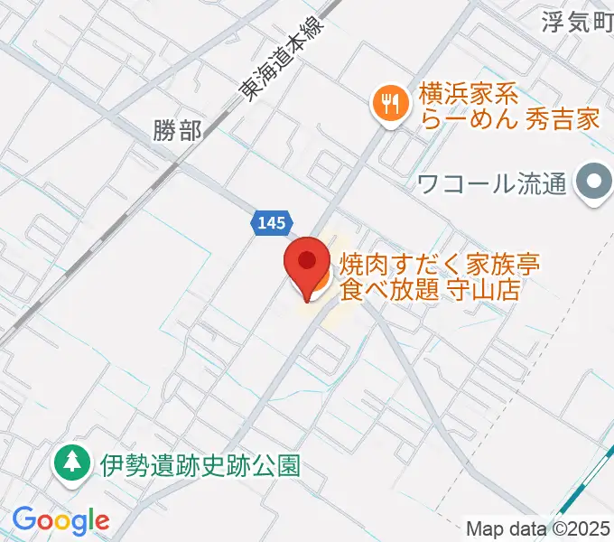 守山ギター道場の地図