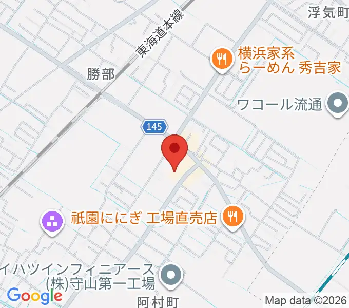 守山ギター道場の地図