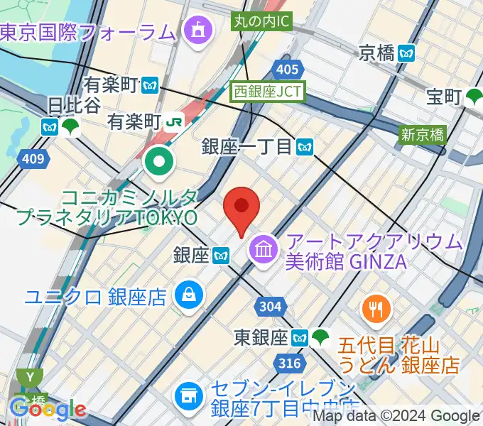 シネスイッチ銀座の地図