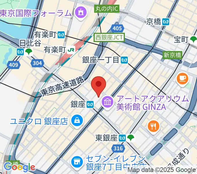 シネスイッチ銀座の地図
