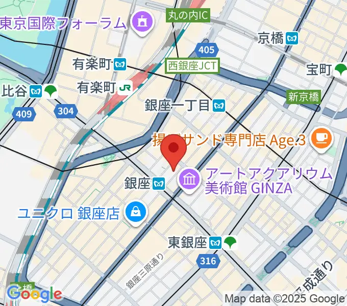 シネスイッチ銀座の地図
