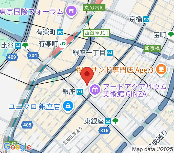 シネスイッチ銀座の地図
