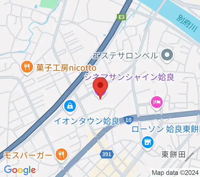 シネマサンシャイン姶良の地図