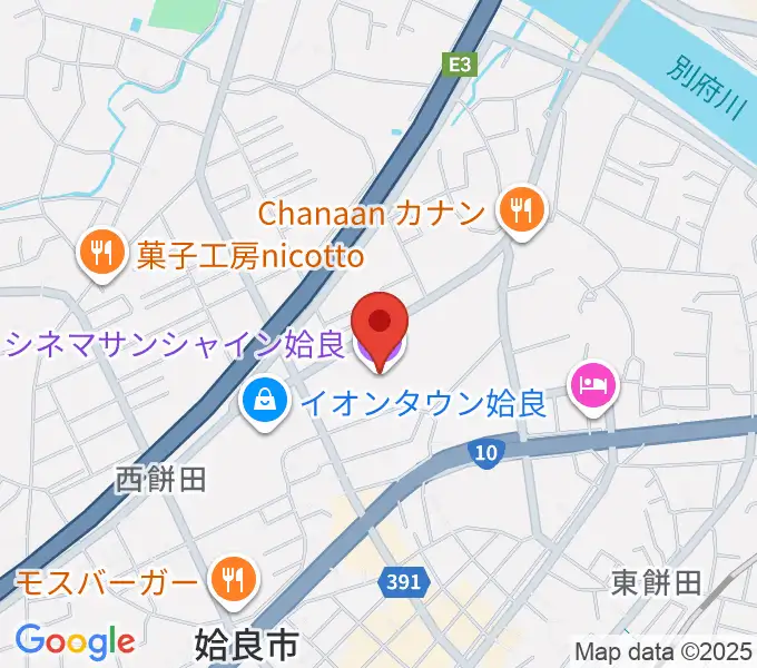 シネマサンシャイン姶良の地図