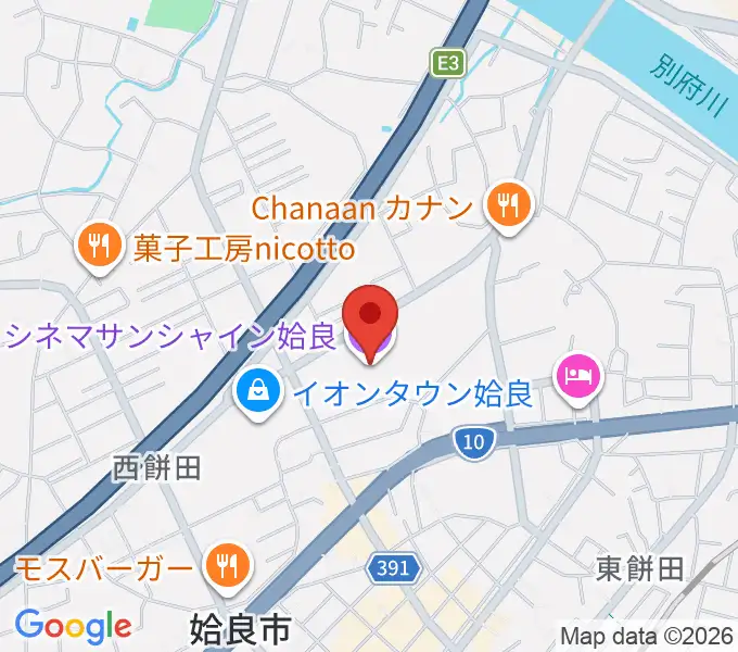 シネマサンシャイン姶良の地図