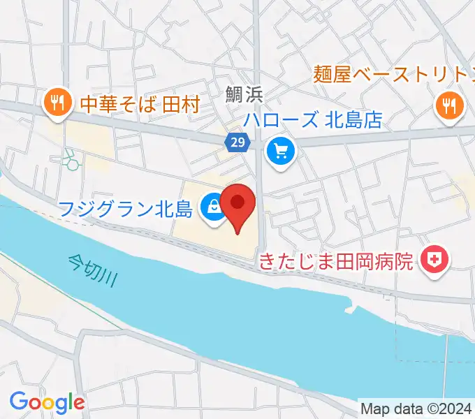 シネマサンシャイン北島の地図