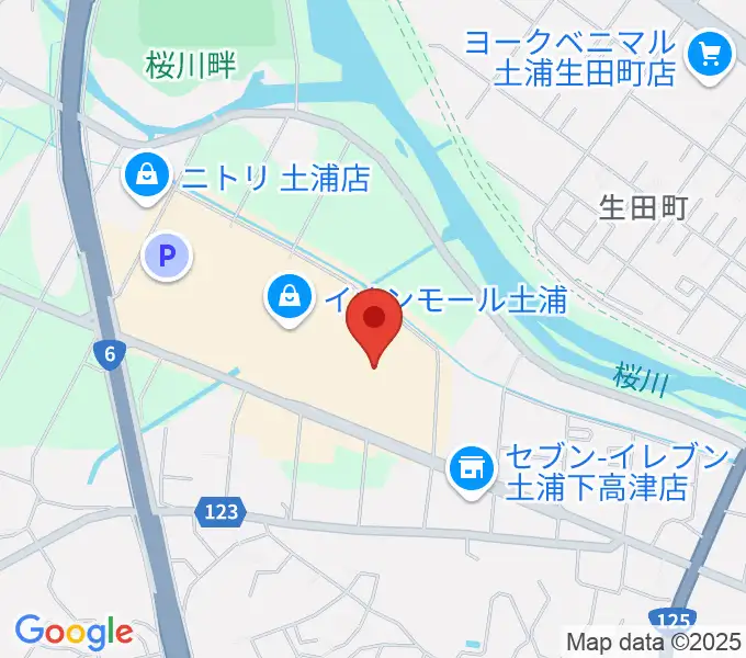 シネマサンシャイン土浦の地図