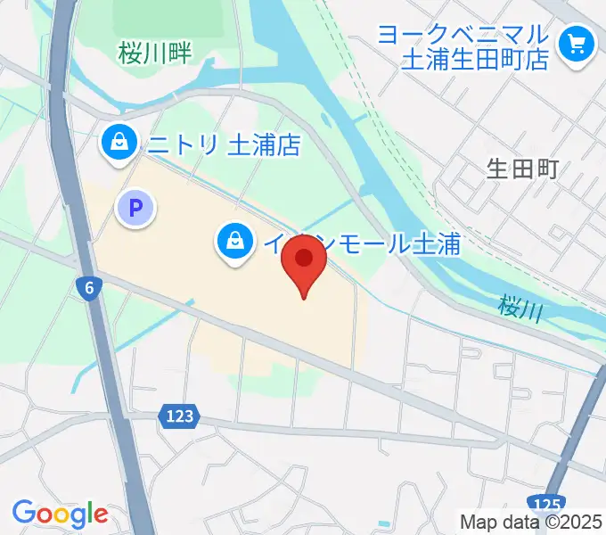 シネマサンシャイン土浦の地図