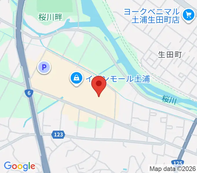 シネマサンシャイン土浦の地図