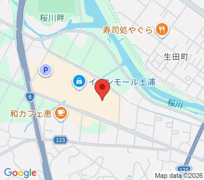 シネマサンシャイン土浦の地図