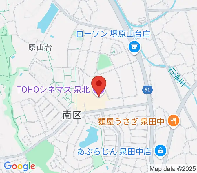 TOHOシネマズ泉北の地図